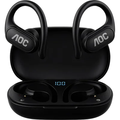 Fone De Ouvido Earbuds Clip V5.4 - Preto - Aoc