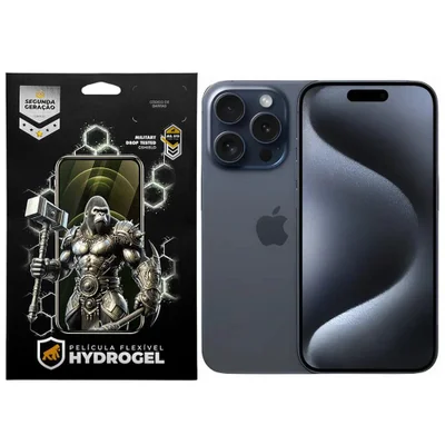 Kit Película Frontal + Traseira Para Iphone 15 Pro - Proteção Completa - Gshield