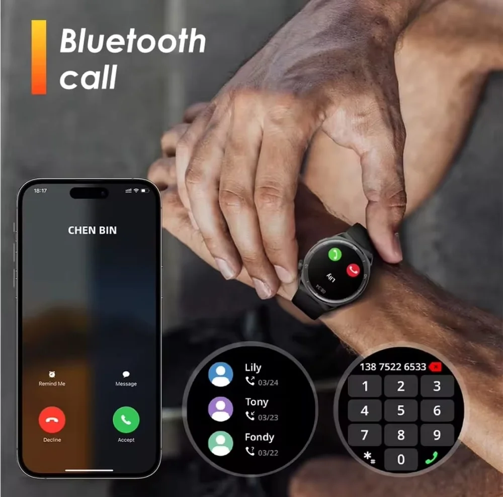 Imagem 3 de 5 do produto Smartwatch Aurafit Nexa 2 Am05, 1.43"amoLED Ip68 110+ Esportes Assistente De Voz Faz Recebe Ligações