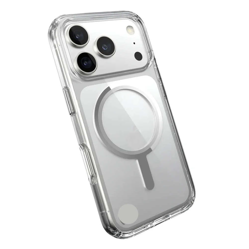 Imagem 3 de 5 do produto Capinha Clear Iph 17 Pro Magnética Compatível Com Magsafe Proteção 360