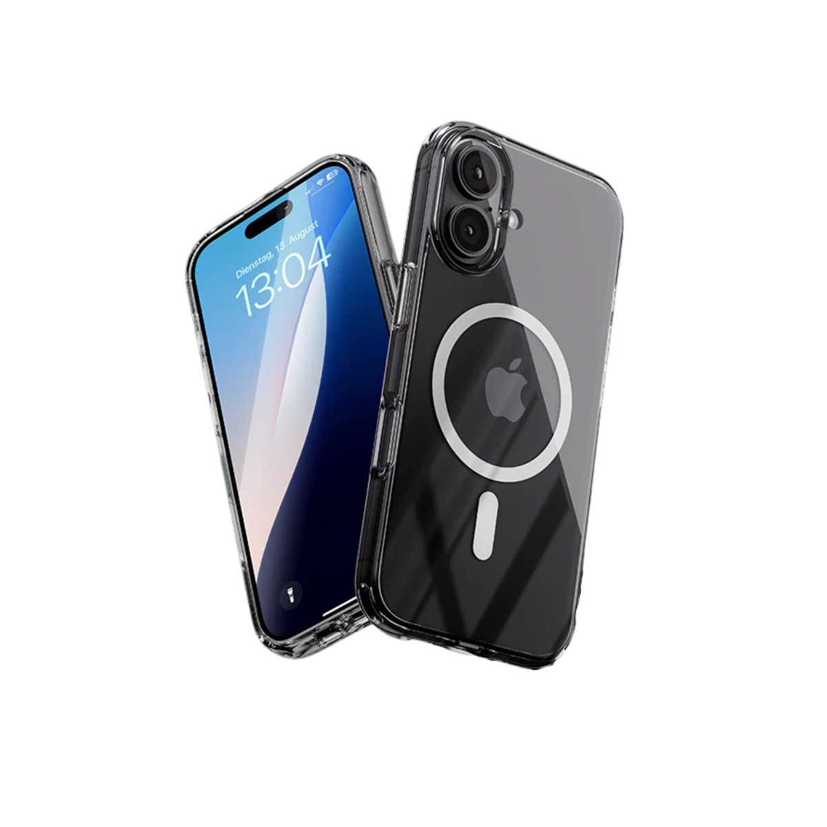 Capa Cristal Transparente Iph 17 | Suporte A Carregamento Por Indução | Ultra Fina