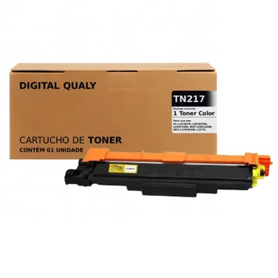 Toner Tn217 Amarelo P/ TN217 HL-L3210 HL-L3210CW DCP-L3551 DCP-L3551CDW MFC-L3750 MFC-L3750CDW
