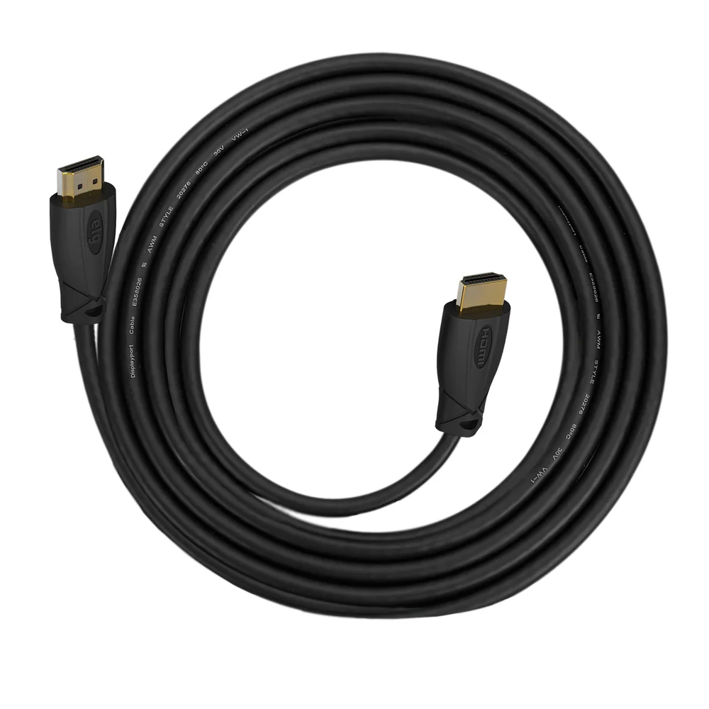 Imagem 3 de 5 do produto Cabo HDMI Alta Performance V2.0, 4k Ultra Hd, Arc E Ethernet, Conectores Banhados A Ouro 24k Com, Com 10 Metros, Preto, Hd4k100, Elg