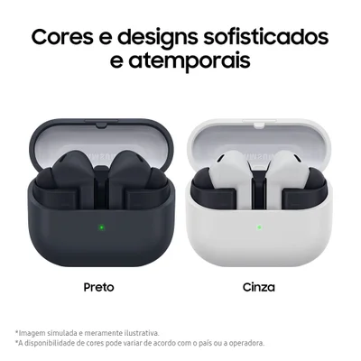 Samsung Galaxy Buds3 Fe, Fone De Ouvido Sem Fio, Cancelamento Ativo De Ruído, Galaxy Ai Preto — foto 2