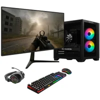 "PC Gamer Completo Bluepc Frag, Amd Ryzen 5 5500, Radeon Rx 580 8GB, B450, 16gb Ddr4, SSD 512gb Nvme, Monitor 23"" 75hz, Kit Gamer - Pgbp-fra140"