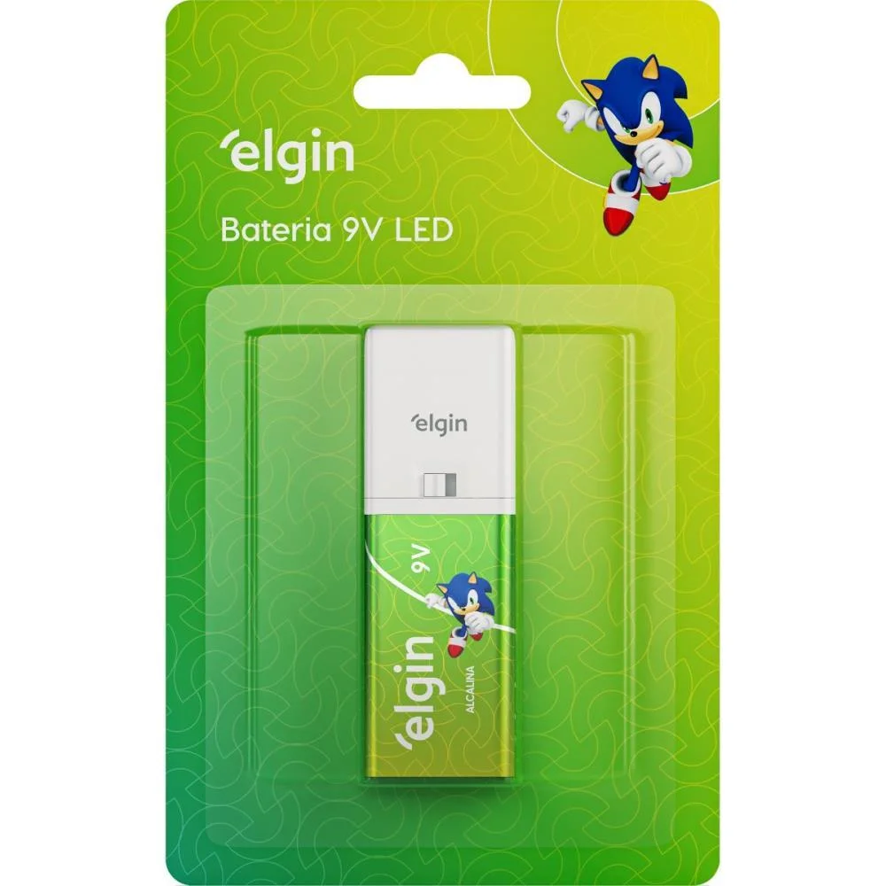 Imagem 3 de 5 do produto Pilha Bateria 9v C/lanterna LED Luz Azul