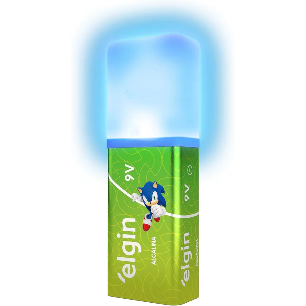Imagem 5 de 5 do produto Pilha Bateria 9v C/lanterna LED Luz Azul
