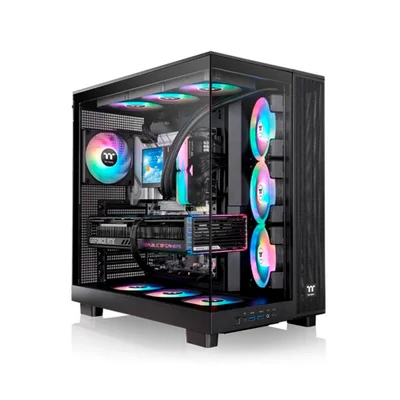 Gabinete Thermaltake View 380 Xl Tg Mid Tower Com 4 Fans Ca-11e-00m1wn-00 Preto
