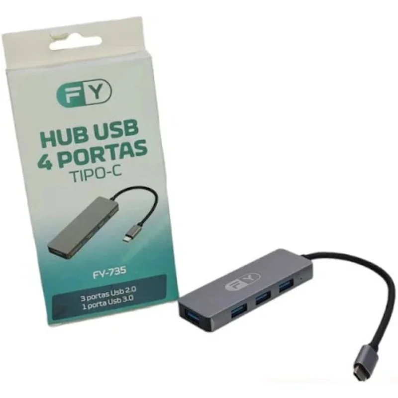 Imagem 4 de 5 do produto Hub Usb 3.0 Com 4 Portas Super Velocidade Fy-735