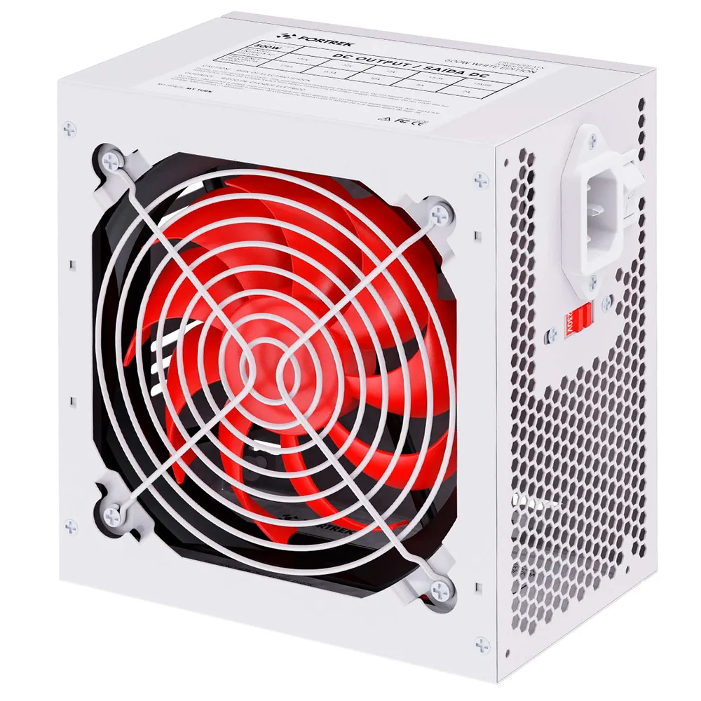 Imagem 3 de 5 do produto Fonte Gamer Atx Fortrek Crusader 500w Branca