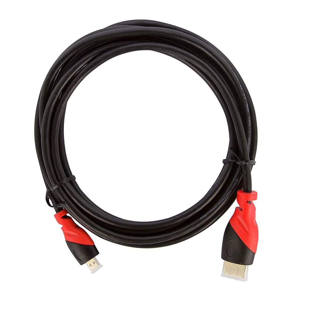 Imagem 3 de 3 do produto Cabo Micro HDMI Para HDMI 2.0, Ultra Hd, 4k, 3d, 1 Metro