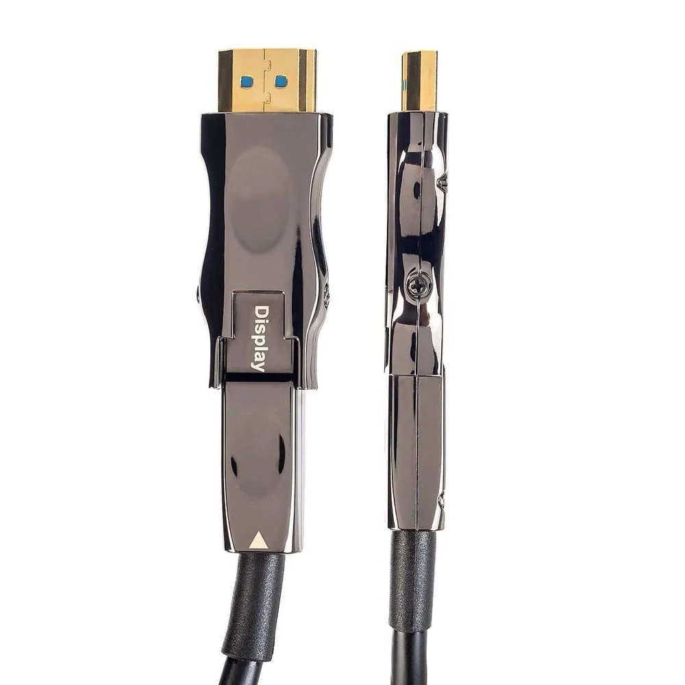 Imagem 2 de 3 do produto Cabo 2 Em 1 HDMI 2.0, 4k, Fibra Óptica - Ponta Desmontável 90 Mt 90 Mt