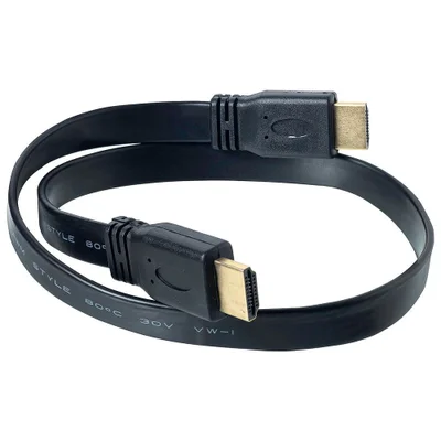 Cabo HDMI Flat Versão 2.0 4k High Speed 19 Pinos 5 Metros 5 Mt