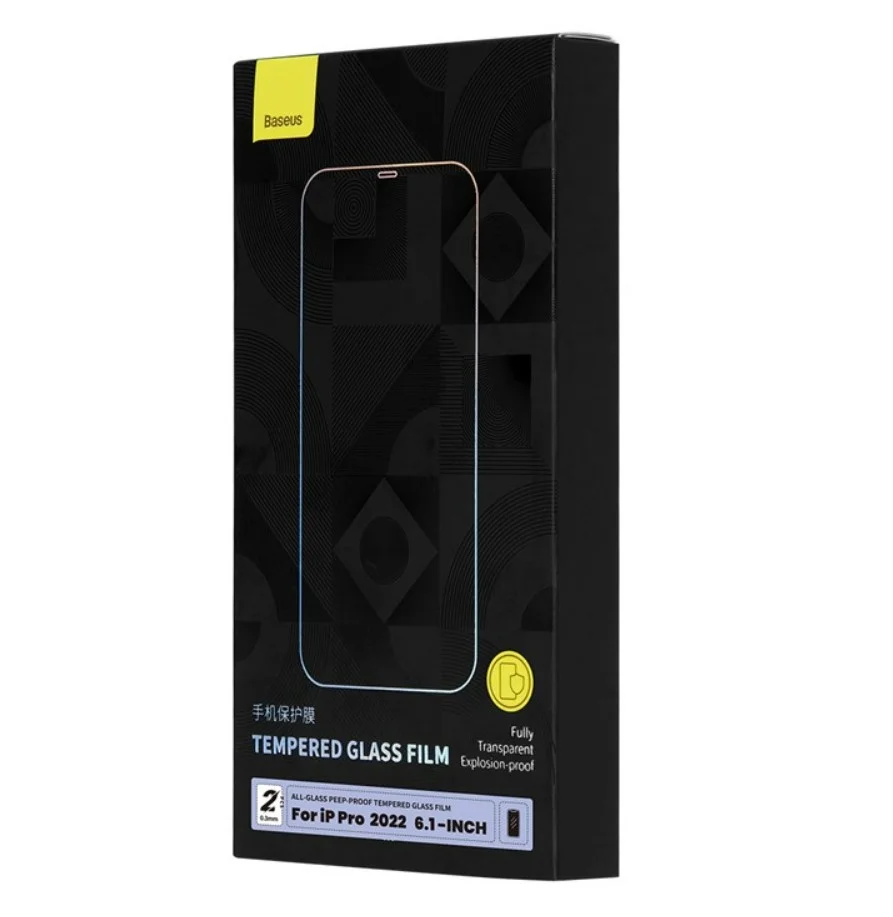 Película De Vidro Temperado Nanocrystal Peep-proof Da Baseus (à Prova De Poeira E Celular) De 0,3 Mm Para Ipad Pro 6,1 " 2022 Transparente (pacote Com 2) (incluindo: Kit De Limpeza*2 + Ferramenta De Aplicação De Película À Prova De Poeira*1)