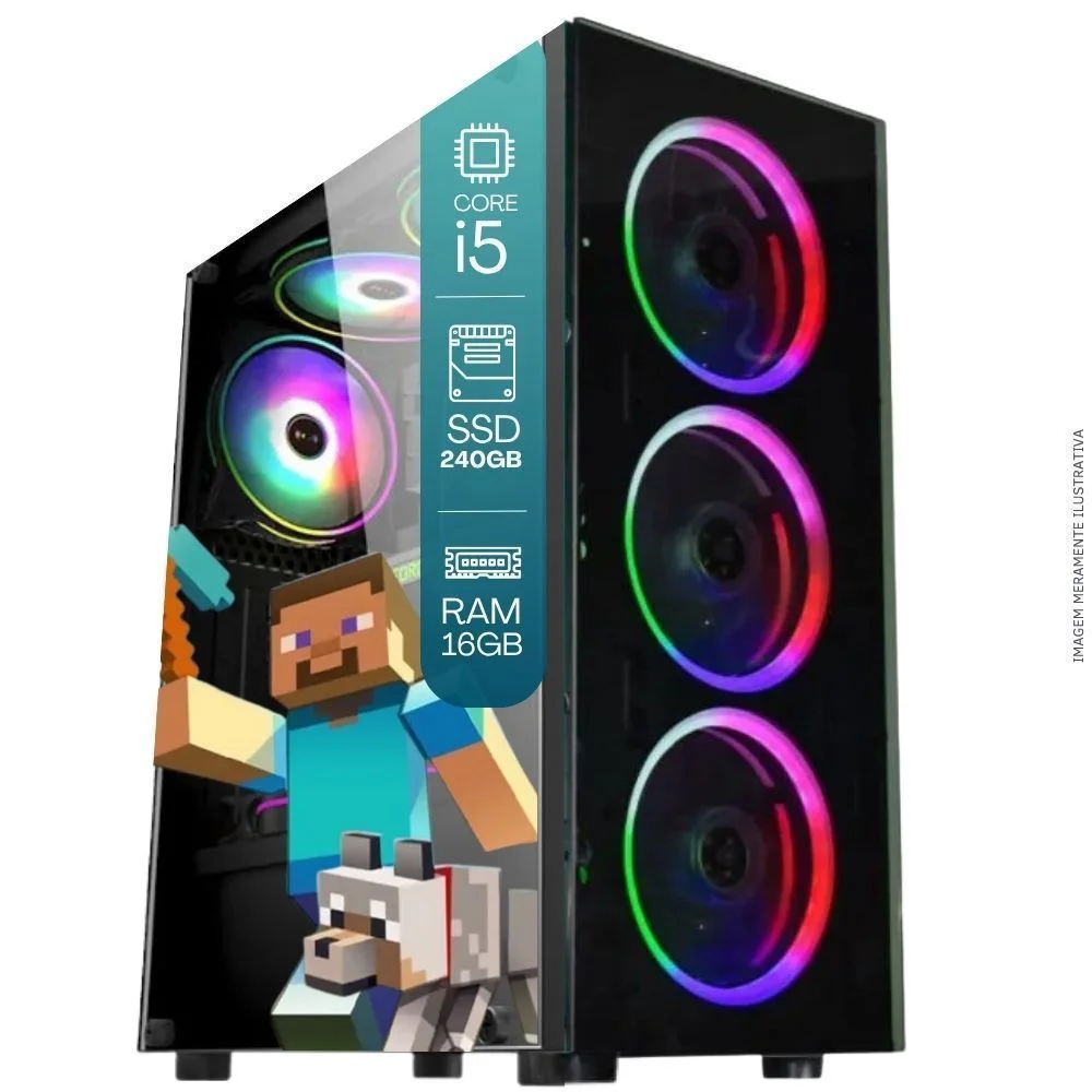 Computador PC Gamer Balão.info Intel Core i5 SSD 240GB 16gb WINDOWS 10 Pro Trial
