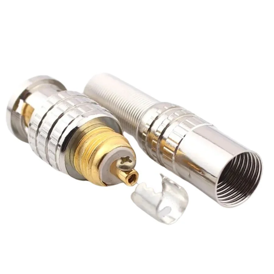 Imagem 3 de 3 do produto Conector Bnc Com Mola Parafuso Rg 95 Gold