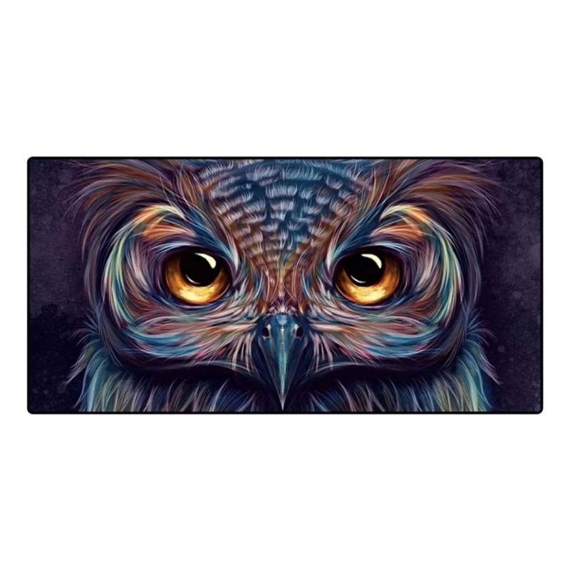 Mouse Pad Gamer Gigante Tecido De Coruja Olhos Famintos 700x350x3 Mm Mousepad Grande Mp-7035c