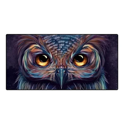 Mouse Pad Gamer Gigante Tecido De Coruja Olhos Famintos 700x350x3 Mm Mousepad Grande Mp-7035c