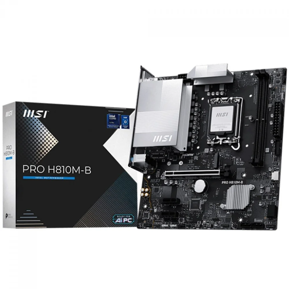 Placa-mae MSI PRO H810M-B, Intel LGA1851, DDR5, mATX