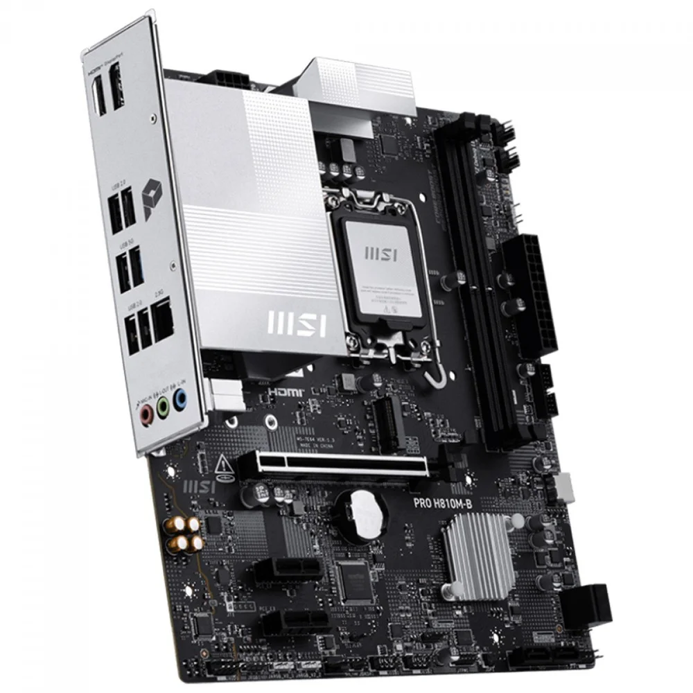Imagem 2 de 5 do produto Placa Mae Msi Pro H810m-b - Intel 1851 - Ddr5 - Matx - M.2 - HDMI/displayport