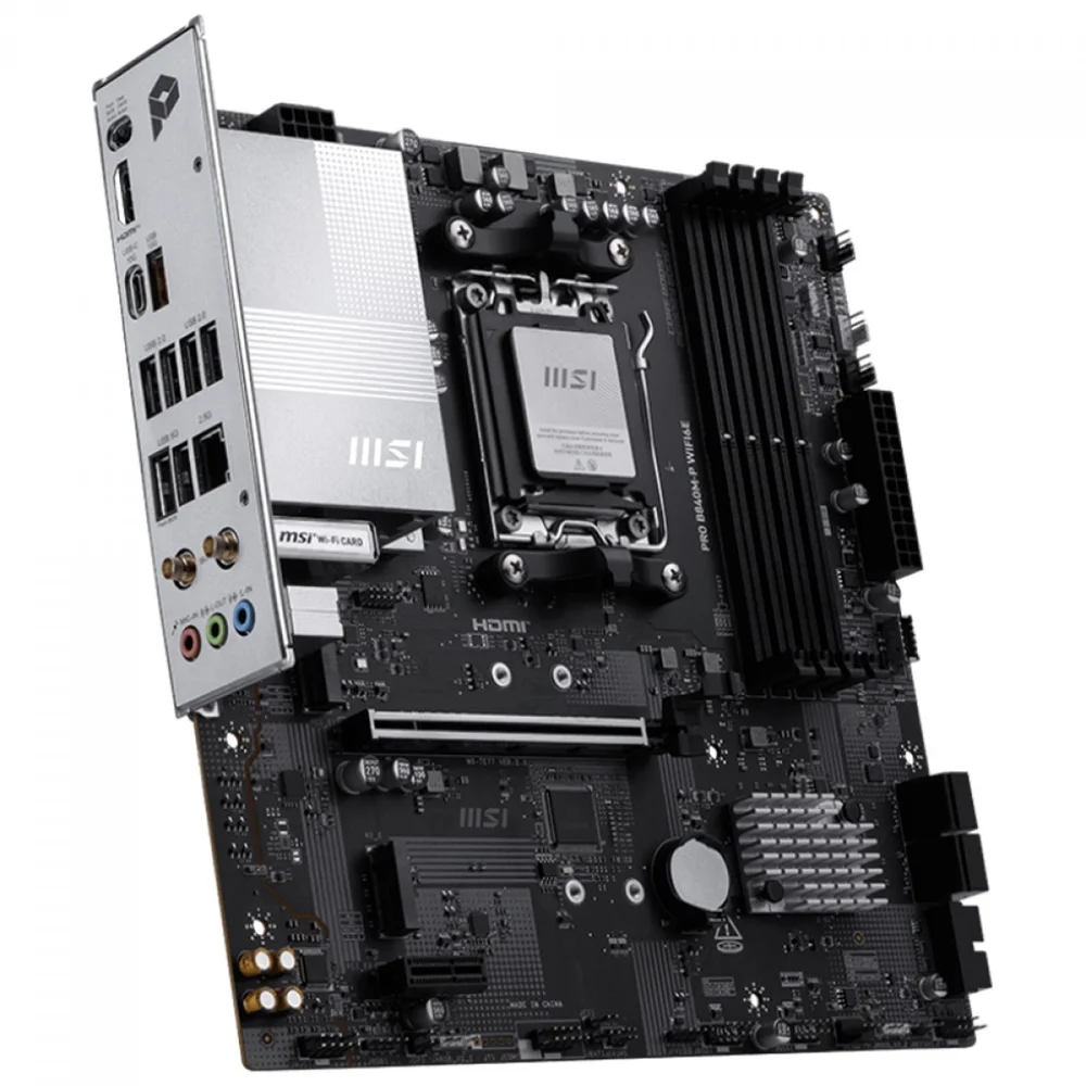 Placa Mãe Msi Pro B840m-p Wifi6e Chipset B840 Amd Am5 Matx Ddr5 5
