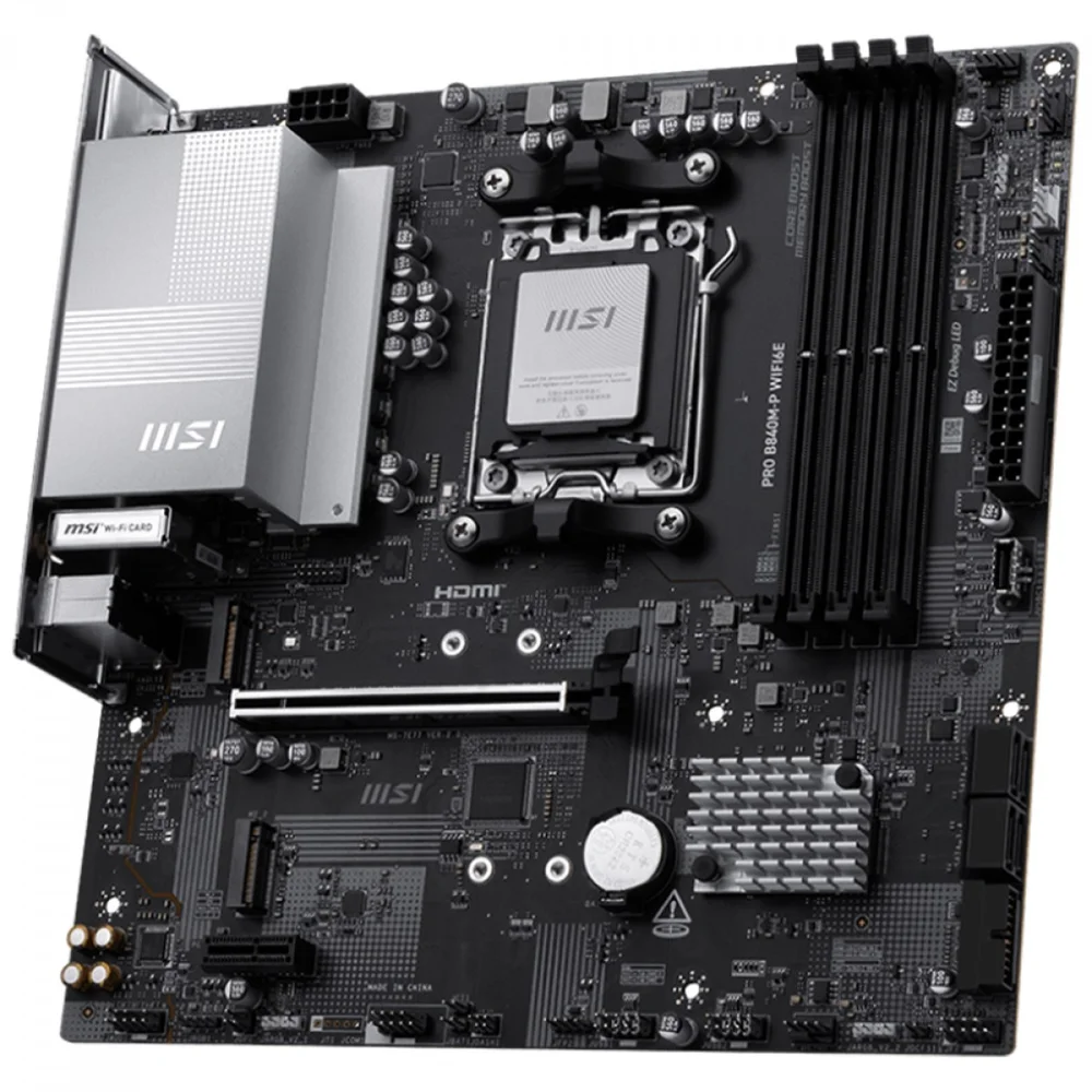 Placa Mãe Msi Pro B840m-p Wifi6e Chipset B840 Amd Am5 Matx Ddr5 7