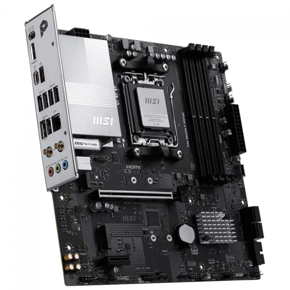 Imagem 4 de 5 do produto Placa Mãe Msi Pro B840m-p Wifi6e, Chipset B840, Amd Am5, Matx, Ddr5