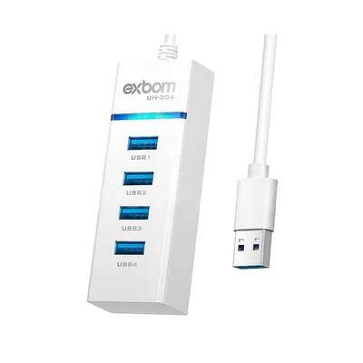 Hub Cabo Usb 3.0 High Speed Hd Extensor 4 Portas