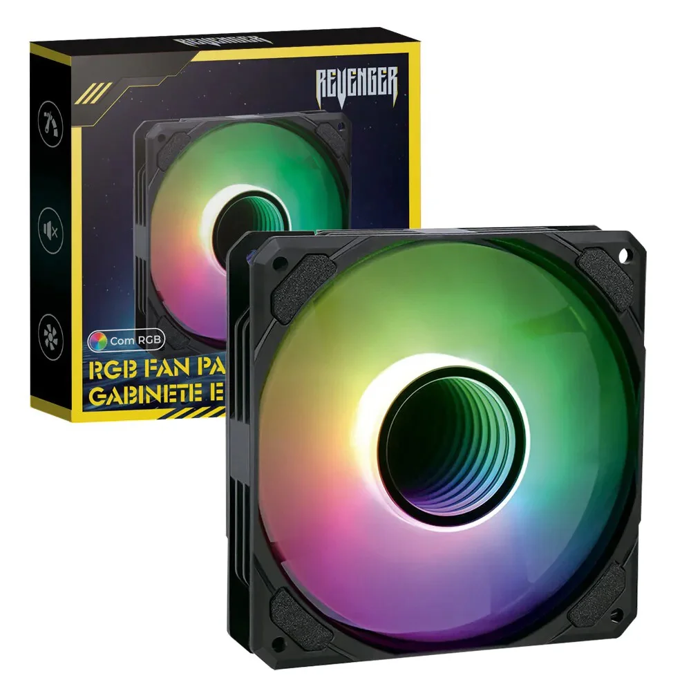 Cooler Fan ARGB Gabinete 120mm Silencioso Revenger Gvr340 4