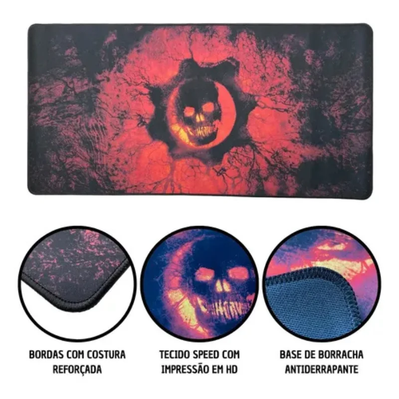 Imagem 3 de 5 do produto Mouse Pad Gamer Jogos Mortais Extra Grande 700x350x3mm Modelo Mp-7035c