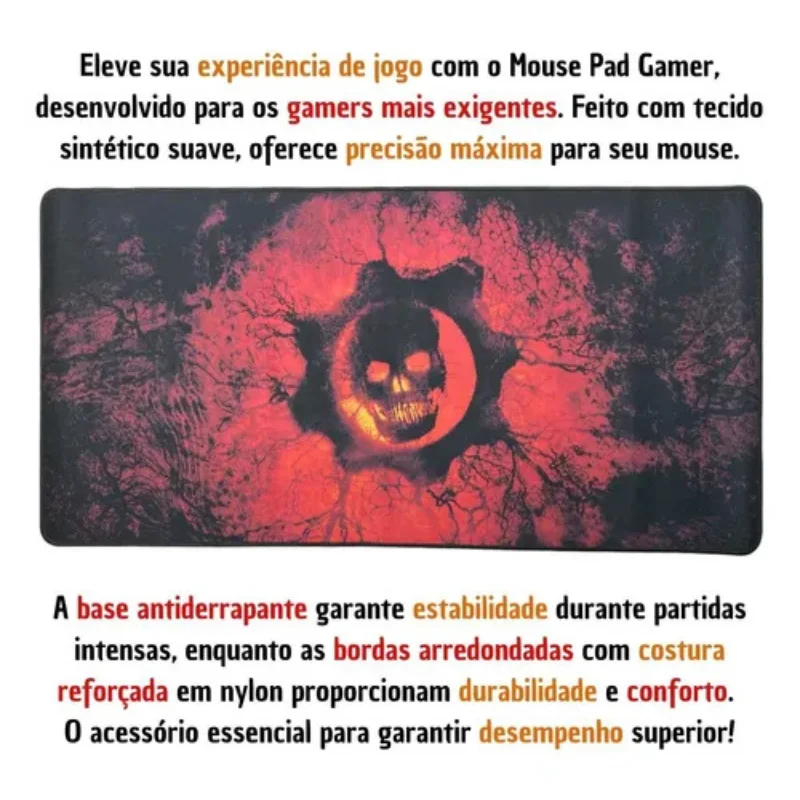 Imagem 5 de 5 do produto Mouse Pad Gamer Jogos Mortais Extra Grande 700x350x3mm Modelo Mp-7035c
