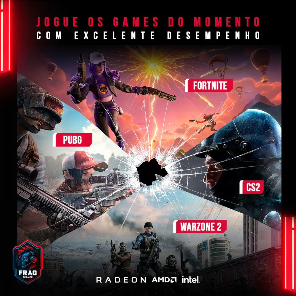 PC Gamer Bluepc Frag, Amd Ryzen 5 7500f Am5, Radeon Rx 6600 8GB, B650, 16gb Ddr5, SSD 512gb Nvme - Pgbp-fra182 PC Gamer Bluepc Frag, Amd Ryzen 5 7500f Am5, Radeon Rx 6600 8GB, B650, 16gb Ddr5, SSD 512gb Nvme - Pgbp-fra182
