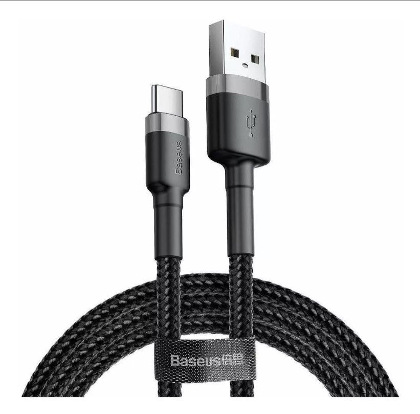 Cabo Usb2.0 P/ Type-c Baseus Cafule Preto - 3mtr