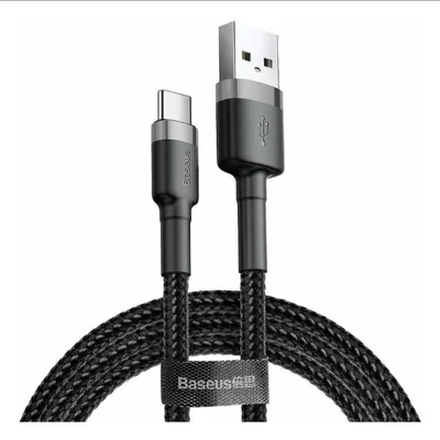 Cabo Usb2.0 P/ Type-c Baseus Cafule Preto - 3mtr