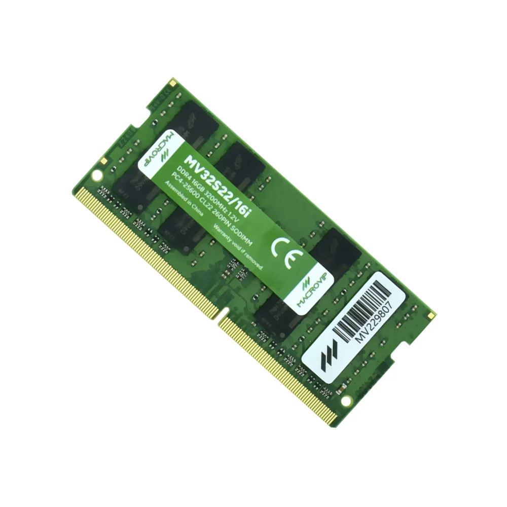 Memória Macrovip 16gb Ddr4 3200mhz Para Notebook - Mv32s22/16 Memória Macrovip 16gb Ddr4 3200mhz Para Notebook - Mv32s22/16