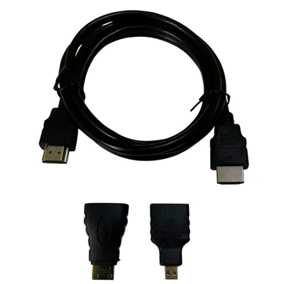 Cabo HDMI 1,5m Micro Mini HDMI Para Câmera Filmadora PC