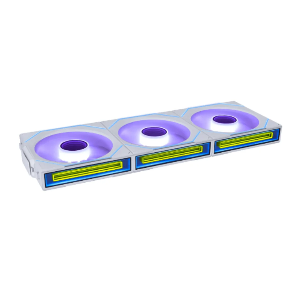 Imagem 4 de 5 do produto Kit 3 Fans 120mm Lian Li Uni Fan Sl-inf Wireless 120, ARGB, C/ Controladora, White - 12slin1w3w