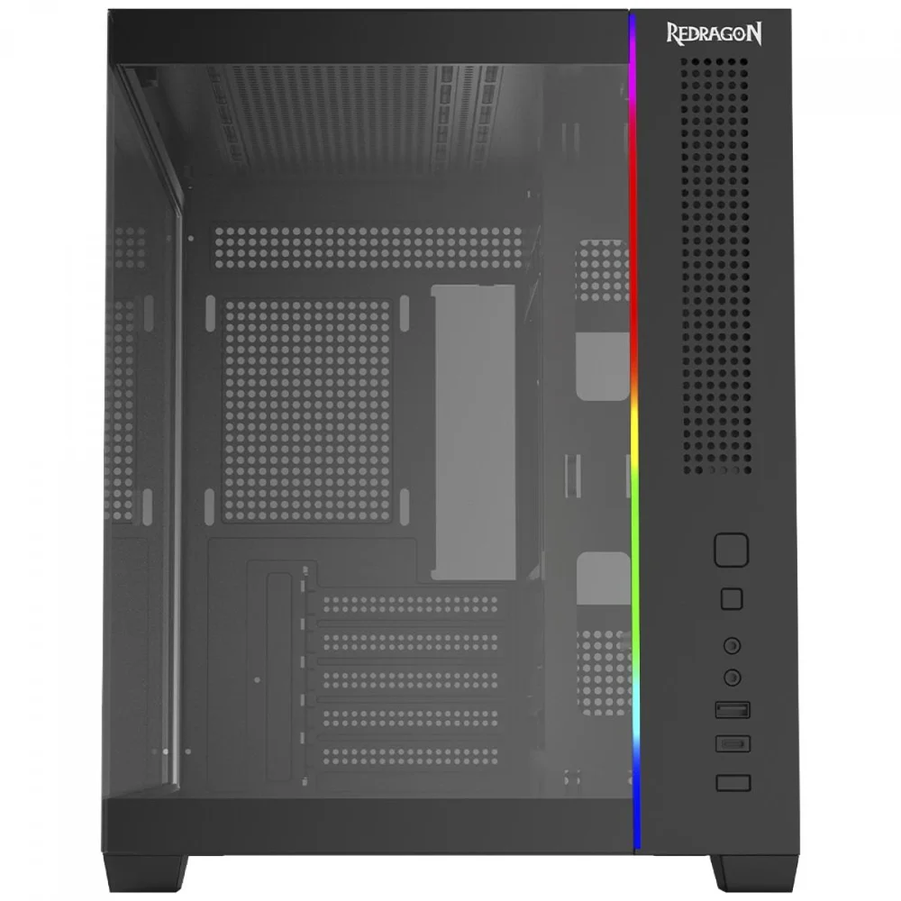 Imagem 5 de 5 do produto Gabinete Gamer Redragon Wideload Mini Lite, RGB, Mid Tower, Vidro Temperado, Matx, Sem Fan, Preto, Ca-611b