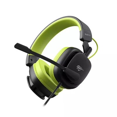 Fone De Ouvido Preto E Verde  3,5mm + Usb H2048u
