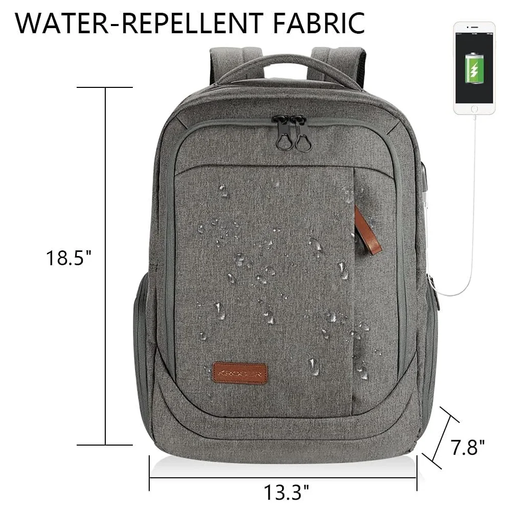 Imagem 2 de 5 do produto Mochila Escolar Viagem Kroser Laptop 17,3 Portausb Preta