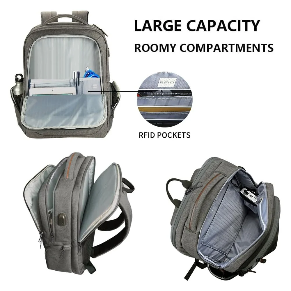 Imagem 3 de 5 do produto Mochila Escolar Viagem Kroser Laptop 17,3 Portausb Preta