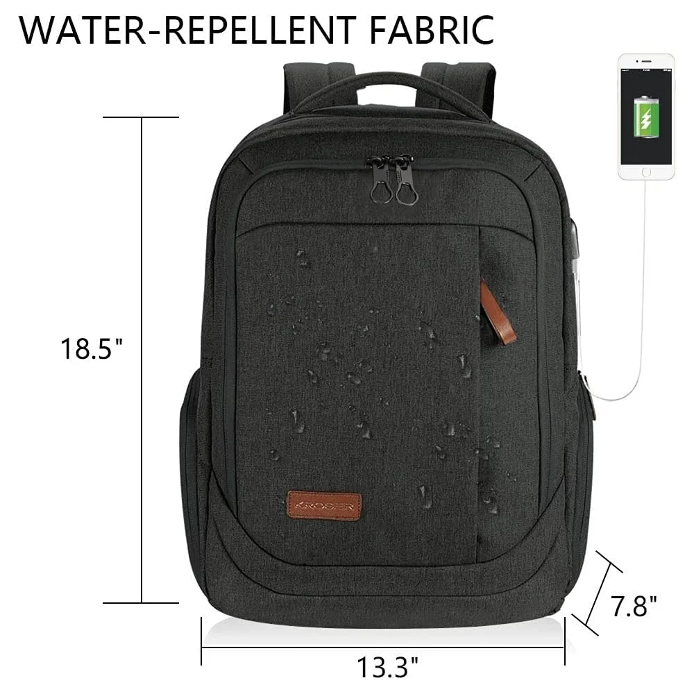 Imagem 2 de 5 do produto Mochila De Viagem Kroser Laptop 17.3" Porta Usb Trabalho