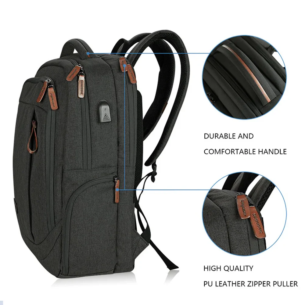 Imagem 3 de 5 do produto Mochila De Viagem Kroser Laptop 17.3" Porta Usb Trabalho