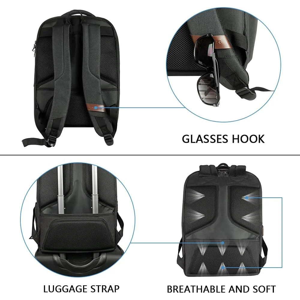 Imagem 5 de 5 do produto Mochila De Viagem Kroser Laptop 17.3" Porta Usb Trabalho