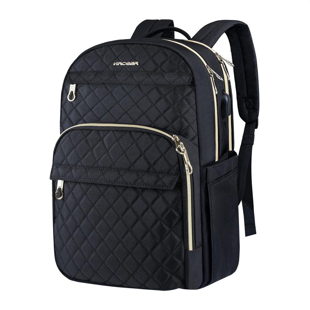 Mochila Feminina Kroser Laptop 15.6 Viagem Negócio Preta
