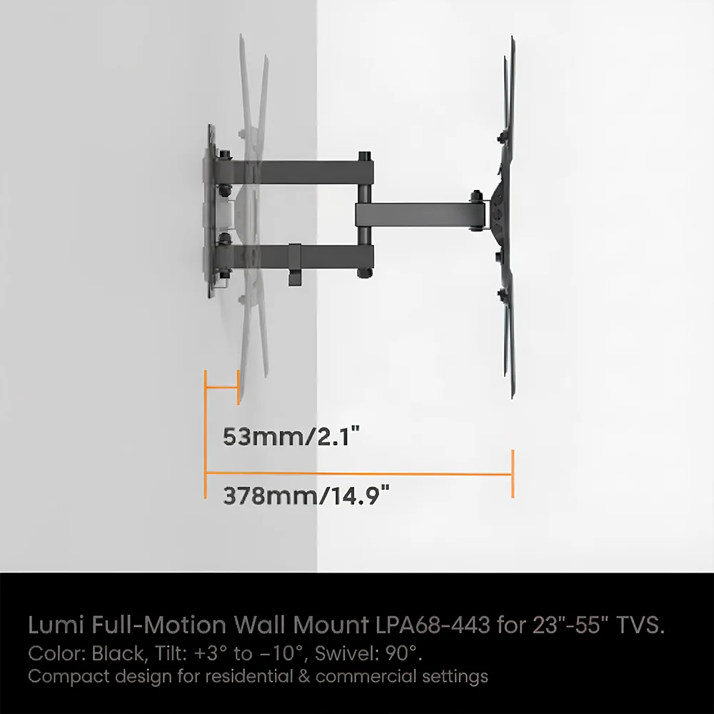 Imagem 5 de 5 do produto Lumi Suporte De Parede Full-motion Tv 23-55" Ajustável