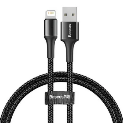Cabo Para Iphone Lightning Com Retroiluminação Baseus Halo Data Cable Usb Para Ip 1m Preto