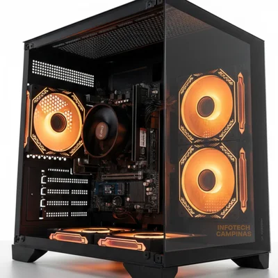 PC Gamer Barato Ryzen 5 5600gt | 16gb Ram Ddr4 | SSD 512gb Nvme | Aquario Preto | Win 11 Pro