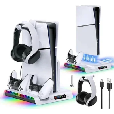 Suporte Cooler Carregador Controle Compatível Com Ps5 Slim Modelo -pg -p5s006