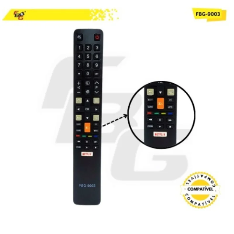 Imagem 2 de 3 do produto Controle Remoto Smart Compatível  Com Tv Toshiba  - Modelo Fbg- 9003